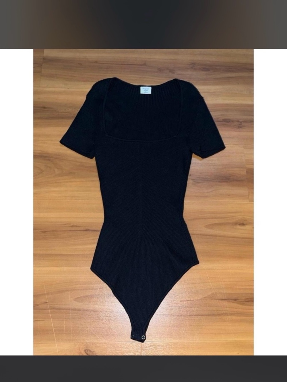 Abercrombie & Fitch Black Ribbed Bodysuit